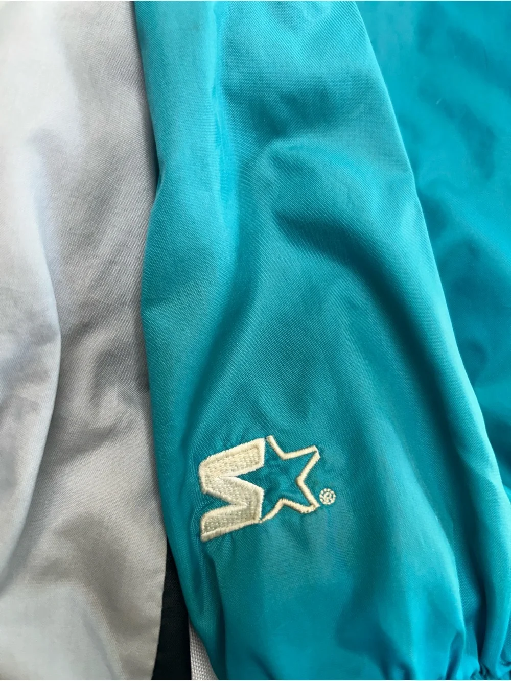 Vintage 90s Florida Marlins Starter Track Jacket Teal Zip Up Windbreaker M